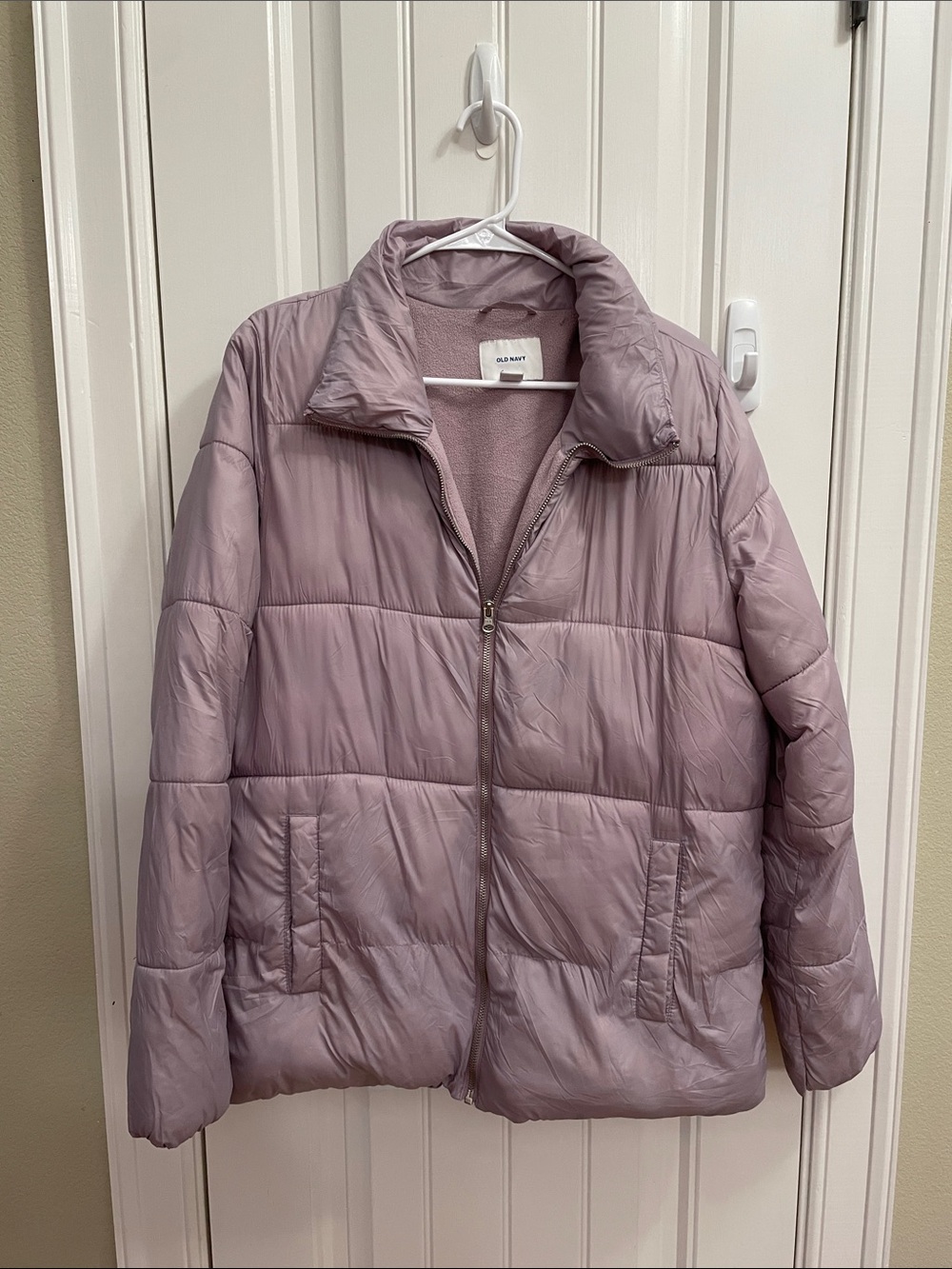 Old Navy Women's Dusty Lavender Quilted Puffer Jacket